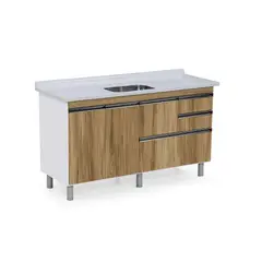A. J. Rorato - Gabinete para Cozinha Coliseu 144cm Nogal Rorato