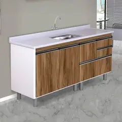 A. J. Rorato - Gabinete para Cozinha Coliseu 174cm Nogal Rorato