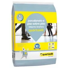 Quartzolit - Argamassa para Porcelanato e Piso Sobre Piso Interno 20kg Branco
