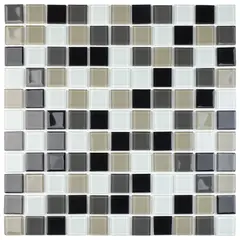 Art Glass - Pastilha ART618M Barcelona 31x31cm Vidro e Pedras Vermelho