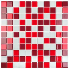 Art Glass - Pastilha ART620M Barcelona 31x31cm Vidro e Pedras Branco