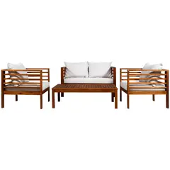 Just Home Collection - Conjunto de Área Externa 4 Peças São Pedro Madeira