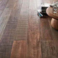 Portobello - Porcelanato Acetinado Esmaltado Marrom 20x120cm Retificado Caixa 1,19m² Ibirapuera Mix