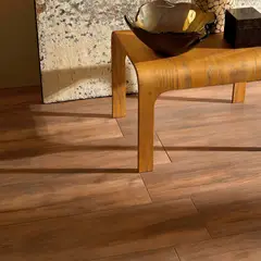 Portobello - Porcelanato Acetinado Esmaltado Marrom 20x120cm Retificado Caixa 1,19m² Canela Dourada