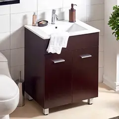 Sensi Dacqua - Gabinete para Banheiro com Cuba Abrantes 60cm Marrom Sensi