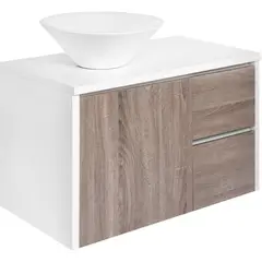 Sensi Dacqua - Gabinete de Banheiro Lagoa com Lavatório 50x80cm Branco Sensi D'acqua