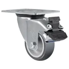 Schioppa - Rodízio Giratório de PVC com Freio 100mm