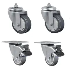 Schioppa - Rodízio Giratório de PVC com Freio 150mm