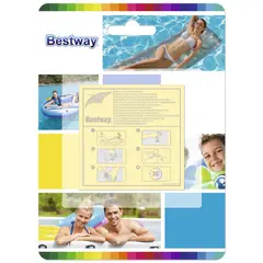 Bestway - Reparo para Piscina Autoadesivos de Vinil com 10 Peças 10x10cm Colorido