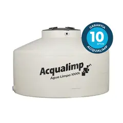 Acqualimp - Caixa De Água 1.000L Água Limpa Polietileno Tampa Rosca Bege