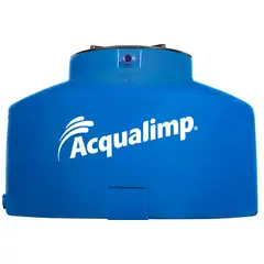 Acqualimp - Caixa De Água 310L Polietileno Água Protegida Tampa Rosca Azul