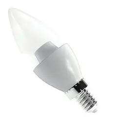 Luminatti - Lâmpada LED Vela Cristal Luz Branca com Adaptador 6W 6000K Bivolt