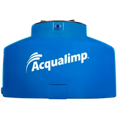 Acqualimp - Caixa De Água 500L Polietileno Água Protegida Tampa Rosca Azul