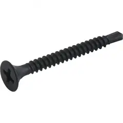 Fixser - Parafuso Drywall 3,5x25mm Cabeça Trombeta Rosca Inteira Broca Aço Fosfatizado Preto 500 Peças