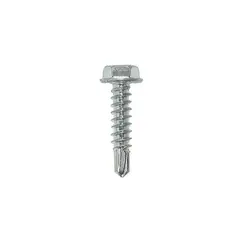 Foxmix - Parafuso 4,8x19mm Cabeça Sextavada Flangeada Rosca Inteira Broca Aço Cromado 10 Peças