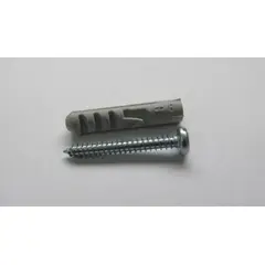 Foxmix - Bucha com Anel e Parafuso 7mm 4,8x38mm Cabeça Panela Rosca Auto Atarraxante 5 Peças Cinza