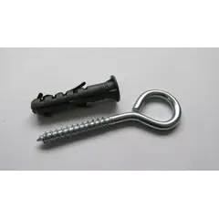 undefined - Bucha de Nylon com Pitão de Zinco 4,4x65mm 8mm com 15 Peças Cinza