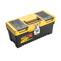Tramontina - Caixa Plástica Para Ferramentas 13" com Bandeja Removível Preto e Amarelo