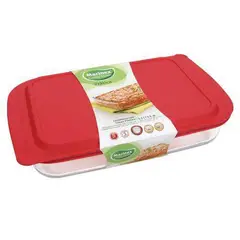 Nadir - Assadeira Retangular Funda com Tampa 5L Lasanheira Vermelho