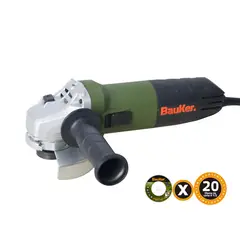 Bauker - Kit Esmerilhadeira Angular 820W 127V 20 Disco Verde