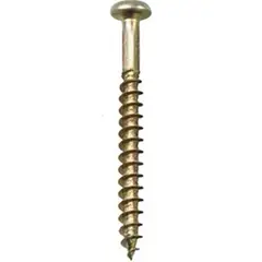 Foxmix - Parafuso para Aglomerado 4x50mm Cabeça Panela Phillips Aço Dourado 500 Peças