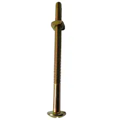 Foxmix - Parafuso para Cama 1/4"x110mm Porca Quadrada Dourado 2 Peças