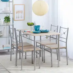 Just Home Collection - Conjunto Sala De Jantar Mesa Com 4 Cadeiras Brasilia