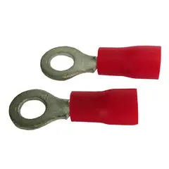 Halux - Terminal Anel Vermelho Para Fio/Cabo 0,5-1,5Mm2 Com 5 Peças