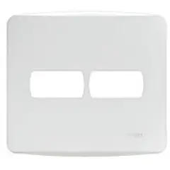Schneider - Placa Miluz Branca 4X4 2 Postos