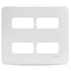 Schneider - Placa Miluz Branca 4X4 4 Postos