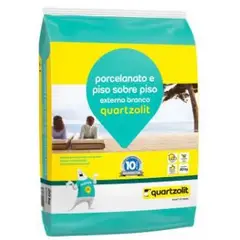 Quartzolit - Argamassa Porcelanato e Piso Sobre Piso Externo com 20Kg Branco