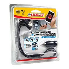 Luxcar - Cabo Carregador 10 em 1 12V