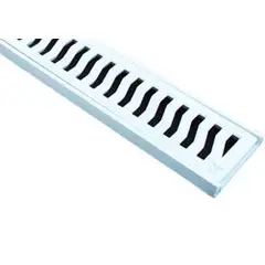 Costa Navarro - Conjunto Grelha / Porta Grelha Leve Grelha Alumínio Branco 10X30Cm