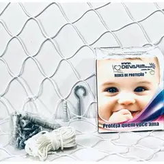 Devarim - Rede de Proteção Galvanizada para Janela 100x100cm Cristal