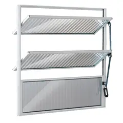 Esquadrisul - Janela com 2 Basculante de Alumínio Branco 60x60x2,5cm Ecosul