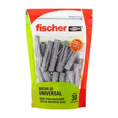 Fischer - Bucha Ux6 Stand Up Pouch com 100 Unidades Cinza