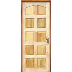 LG Sidney - Porta Montada de Giro Madeira Macica Mista/Mescla Direita 210x82x11cm Rubi