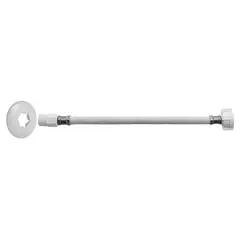 Blukit - Engate Flexível Água Quente e Fria PVC Branco 1/2" 30Cm 75MCA - 70°C MF