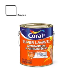 Coral - Tinta Acrílica Super Lavavel Eggshell Branco 3.6L