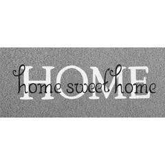 Kapazi - Tapete para Porta Long Home Sweet Home 70x30cm Cinza