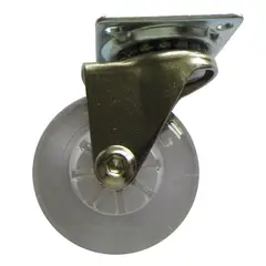 Foxmix - Rodízio de Silicone sem Trava 75mm Transparente