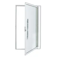 Brimak - Porta Pivotante e Visor Alumínio Branco Esquerda 210x100x4,6cm Visione
