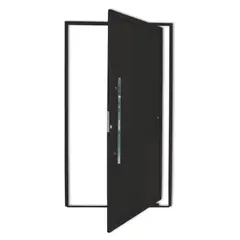 Brimak - Porta Pivotante Alumínio Preto Esquerda 210x100x4,6cm Super 25