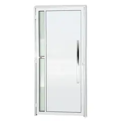 Brimak - Porta Lambri e Visor Alumínio Branco Direita 210x100x4,6cm Visione