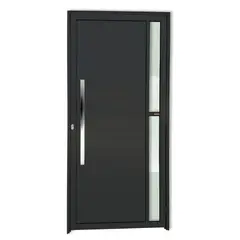 Brimak - Porta Lambri e Visor Alumínio Preto Esquerda 210x100x4,6cm Visione