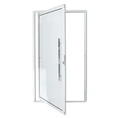 Brimak - Porta Pivotante Alumínio Branco Direita 210x120x4,6cm Super 25
