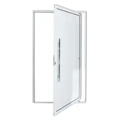 Brimak - Porta Pivotante Alumínio Branco Esquerda 210x120x4,6cm Super 25