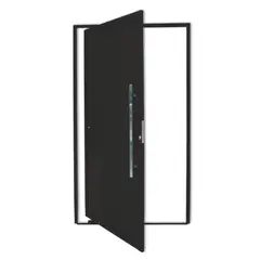 Brimak - Porta Pivotante Alumínio Preto Direita 210x120x4,6cm Super 25