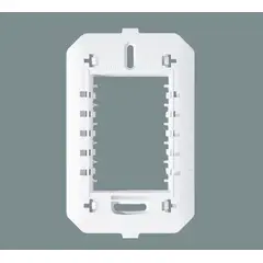 Fame - Suporte 4x2" para 3 Módulos Horizontais Elegance Branco