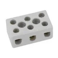 Halux - Conector Porcelana Tripolar Para Cabo/Fio 10Mm2